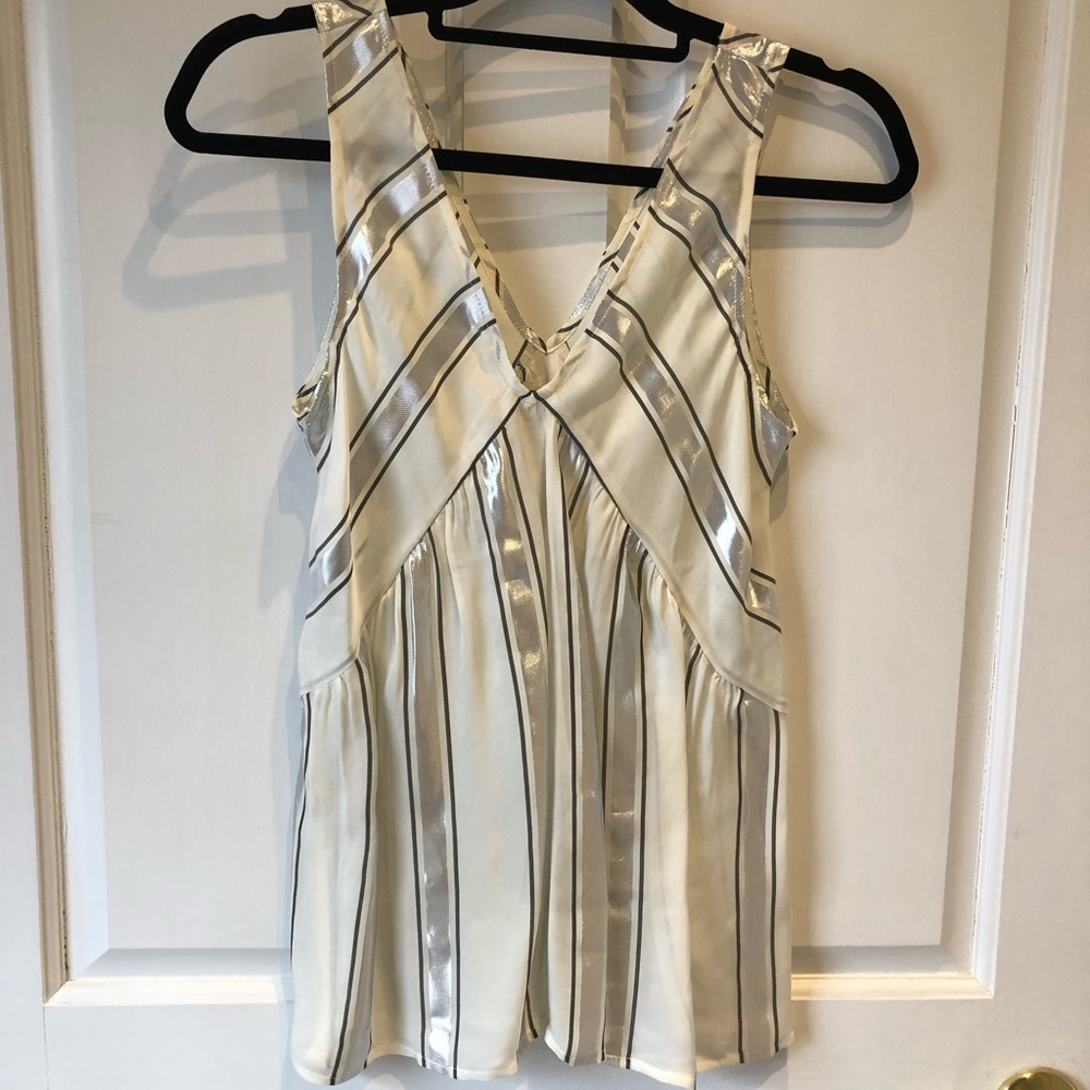 Madewell Metalic Print Swing Tank